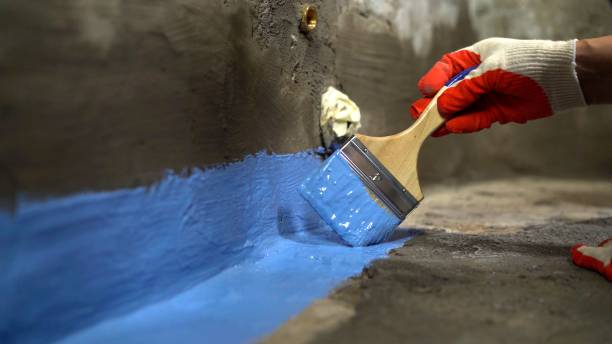 Commercial Exterior Waterproofing project at a Montrose, VA business property by SJ Waterproofing Pros